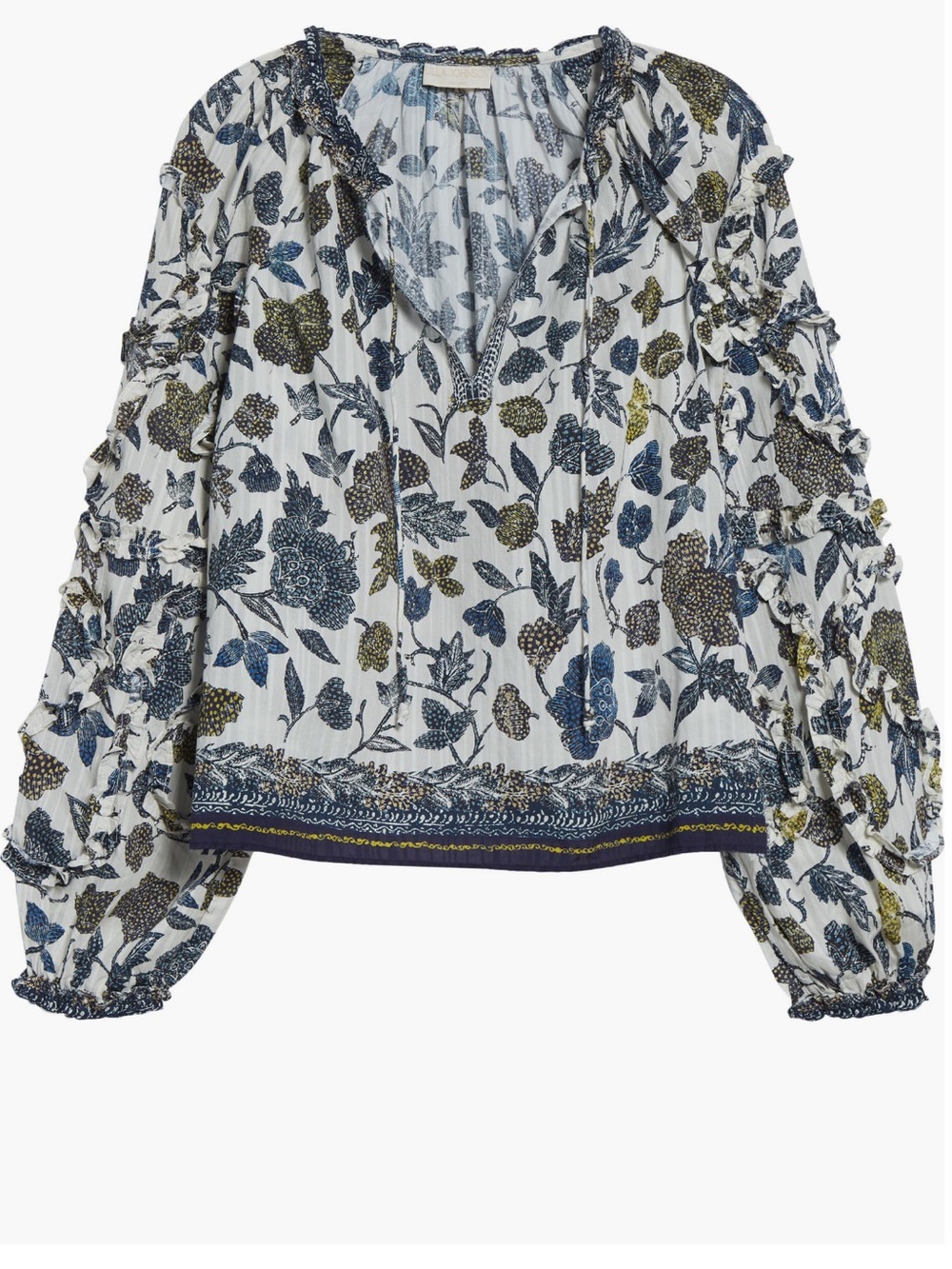 Ulla Johnson Azrou Floral Ruffle Split Neck
Peasant Top Sz 0 but fits up to Sz 6 - Picture 2 of 11